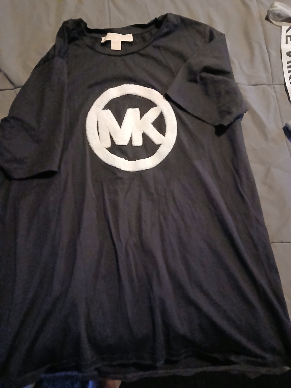 Michael Kors Black Tee with White MK Logo